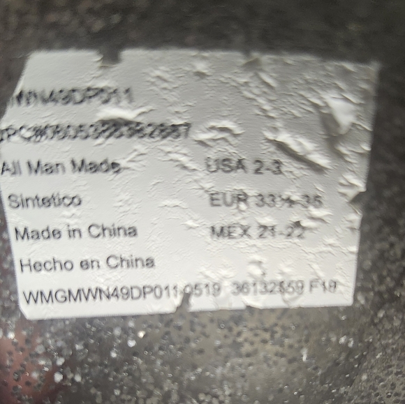 Wonder Nation Silver Glitter Kids Rain Boots with Pink Accents Size 2-3 - Picture 3 of 4